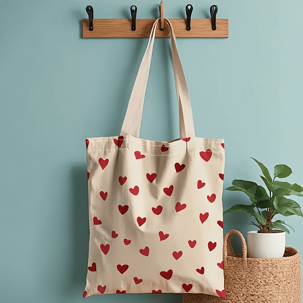 Canvas Backpack Casual - [Bolsa Tote com Estampa de Amor]