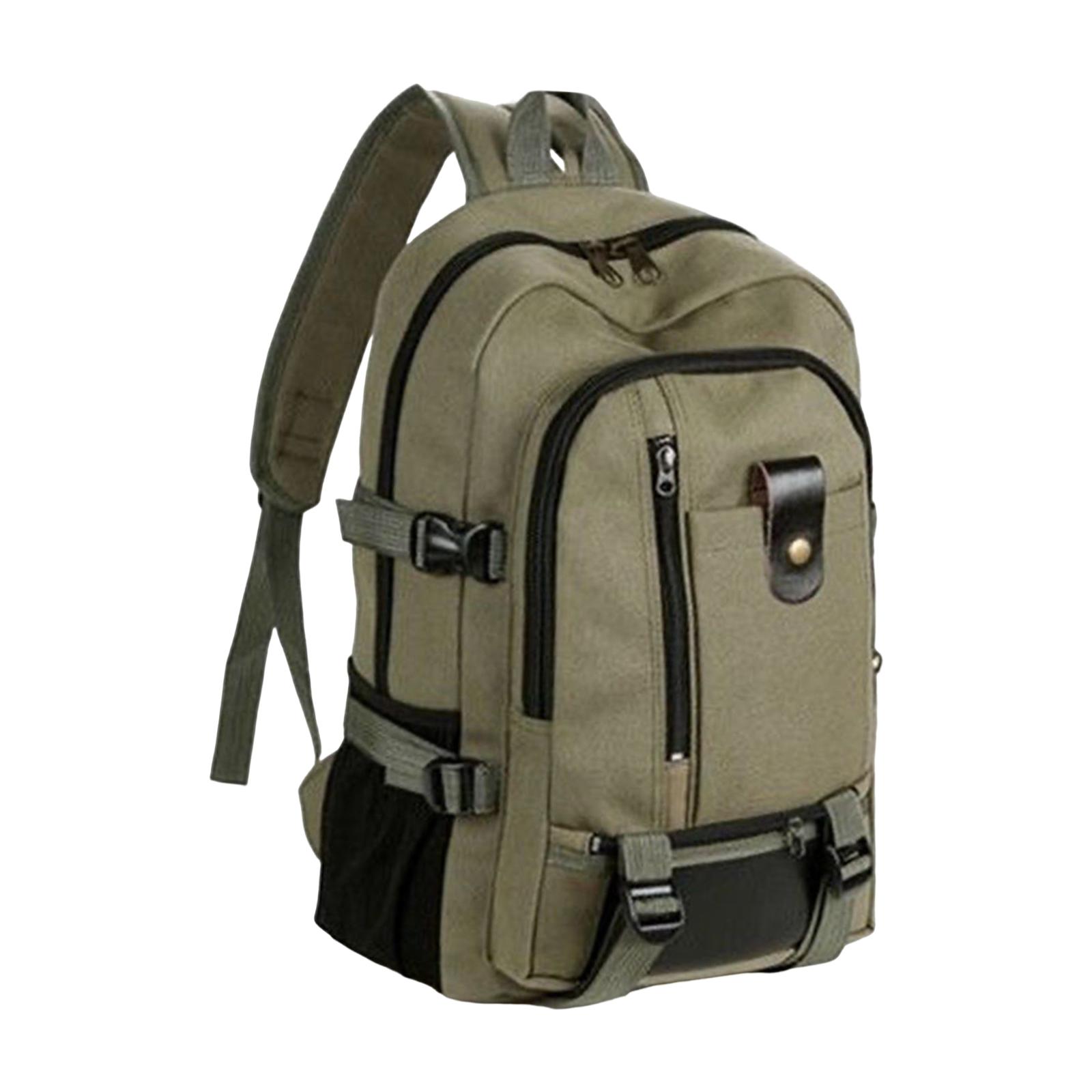Canvas Backpack Casual - Mochila de viagem grande em lona,