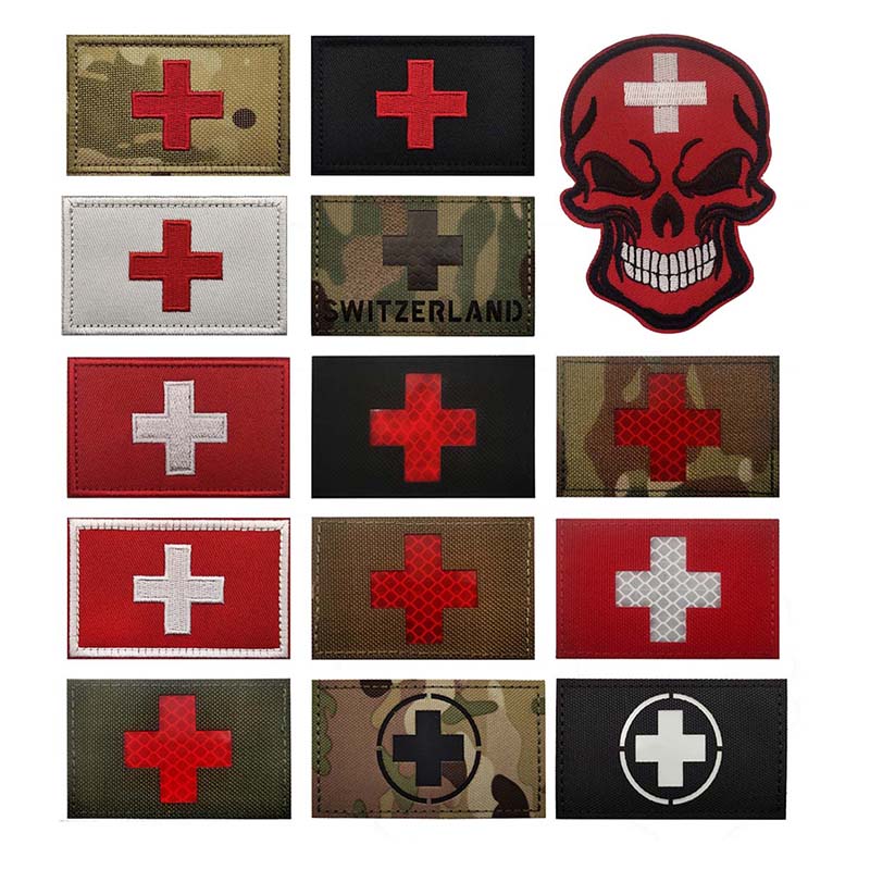 Urban Backpack Tactical - Bandeira suíça emblema suíço tecido apliques