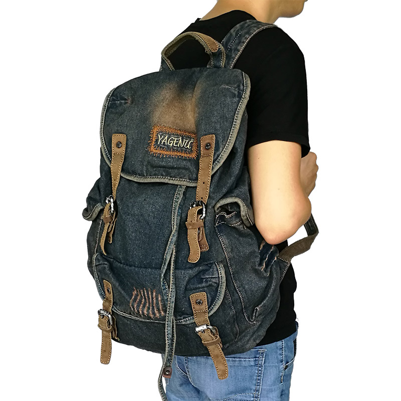 Bolsa de ombro dupla de lona r - Canvas Backpack Casual avaliação e preço