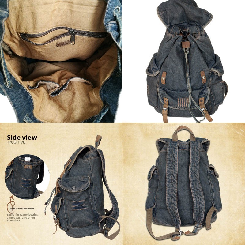 Bolsa de ombro dupla de lona r - Canvas Backpack Casual avaliação e preço